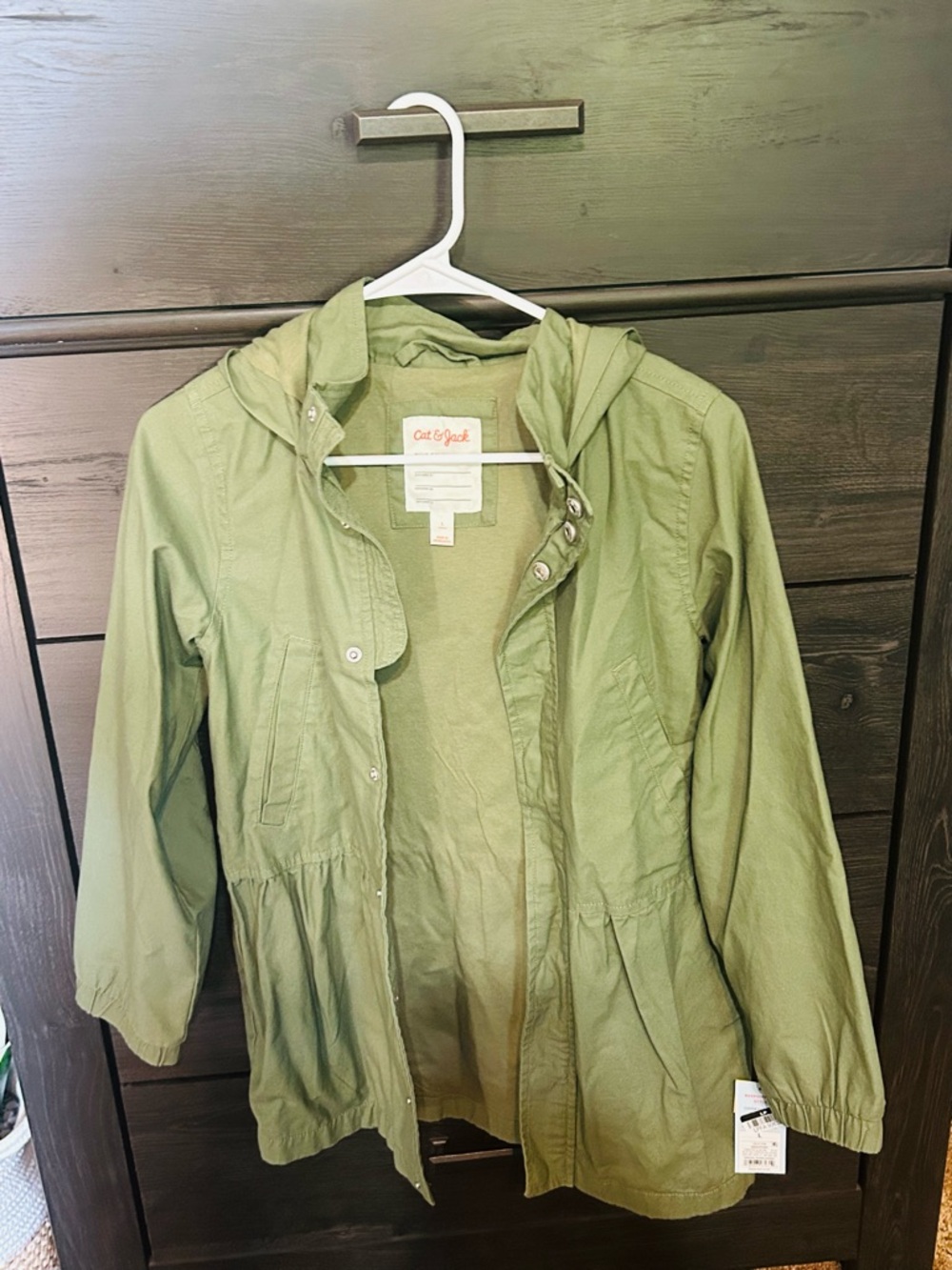 Cat & Jack Olive Utility Hooded Jacket for Women